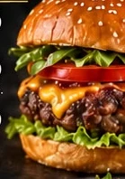 Burger on a brioche bun